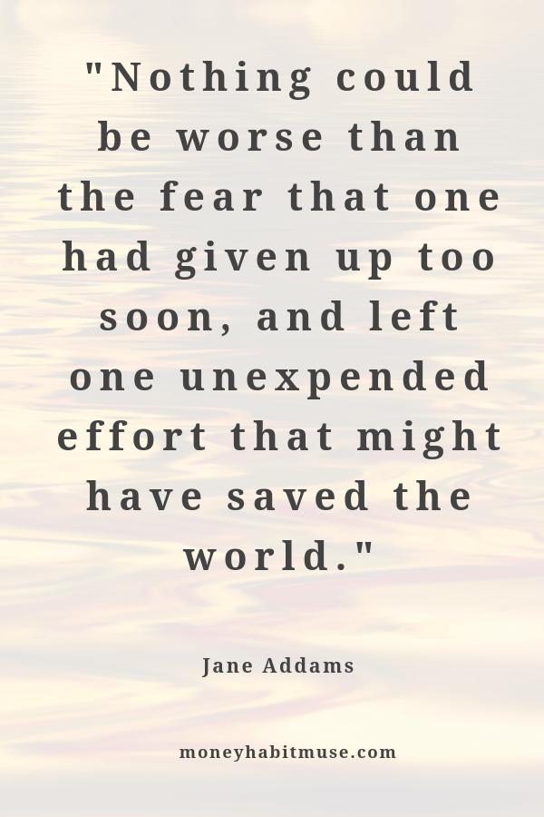 Jane Addams quote about embracing failure