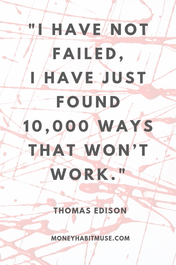 Thomas Edison quote about learning from failure