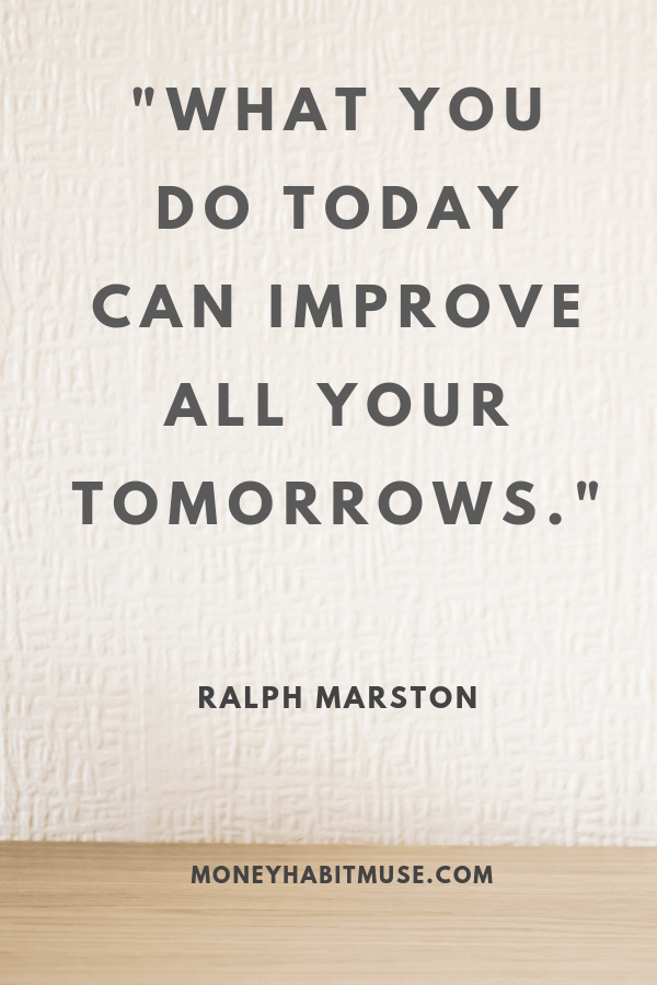 Ralph Marston quote about improving your future