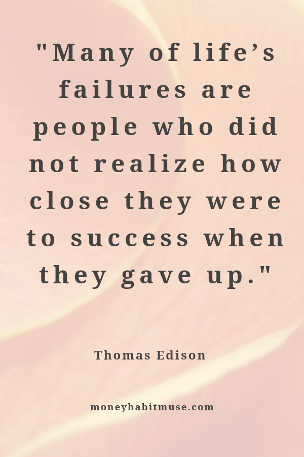 Thomas Edison quote about recognising the brink of success