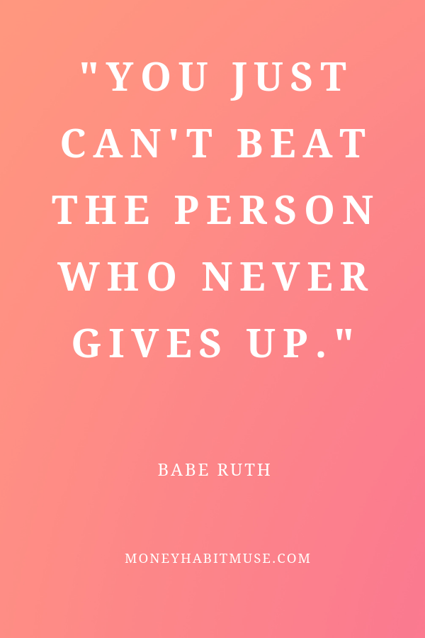 Babe Ruth quote about the power of persistence