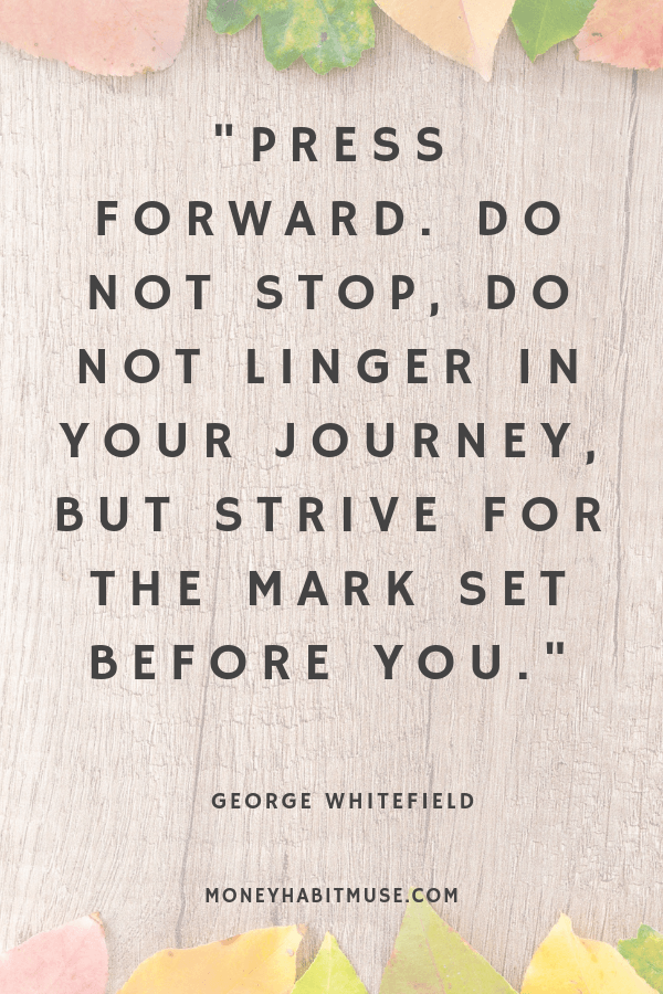 George Whitefield quote about pressing forward