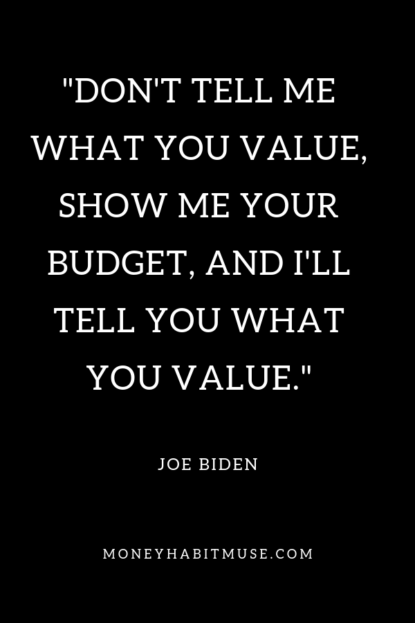 Joe Biden quote about budget and values