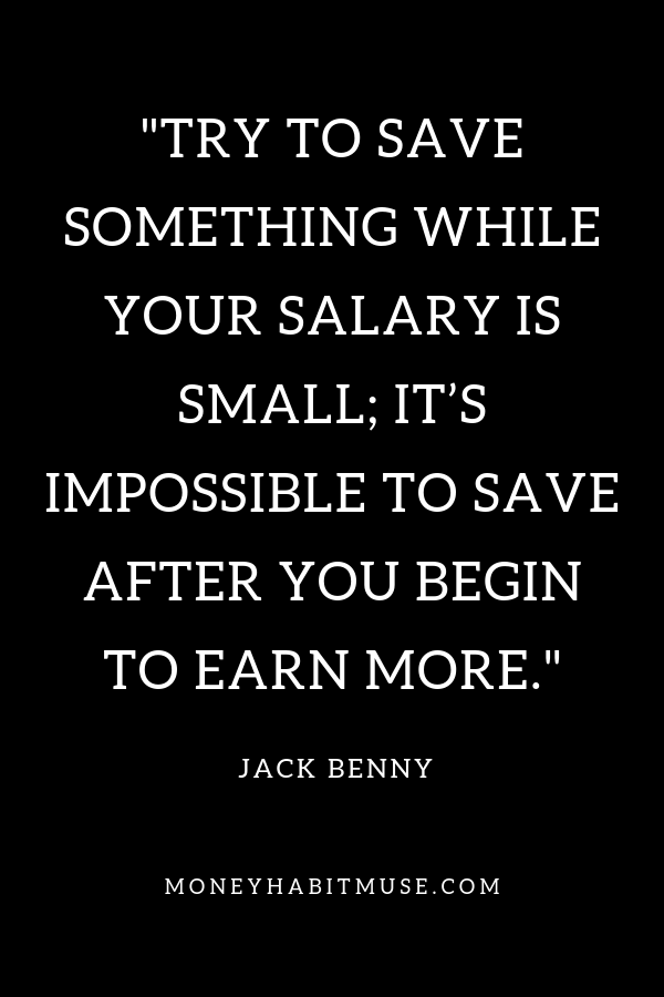 Jack Benny quote about saving early