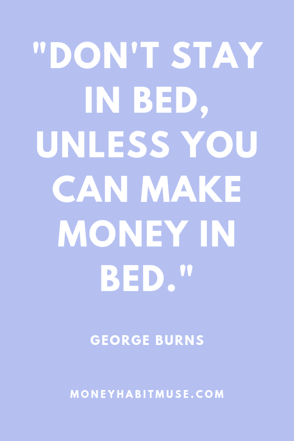 George Burns quote on making money