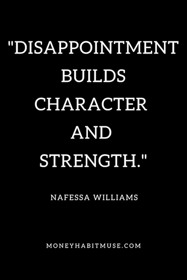Nafessa Williams quote about unearthing the hidden gems when disappointed in myself