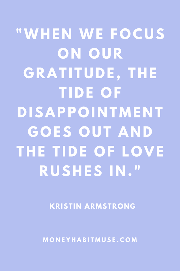 Kristin Armstrong quote about practising gratitude when disappointed in myself