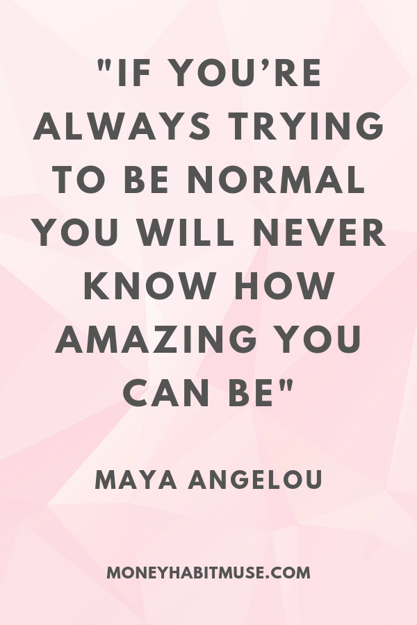 Maya Angelou Quote about daring to be amazing and embracing your uniqueness