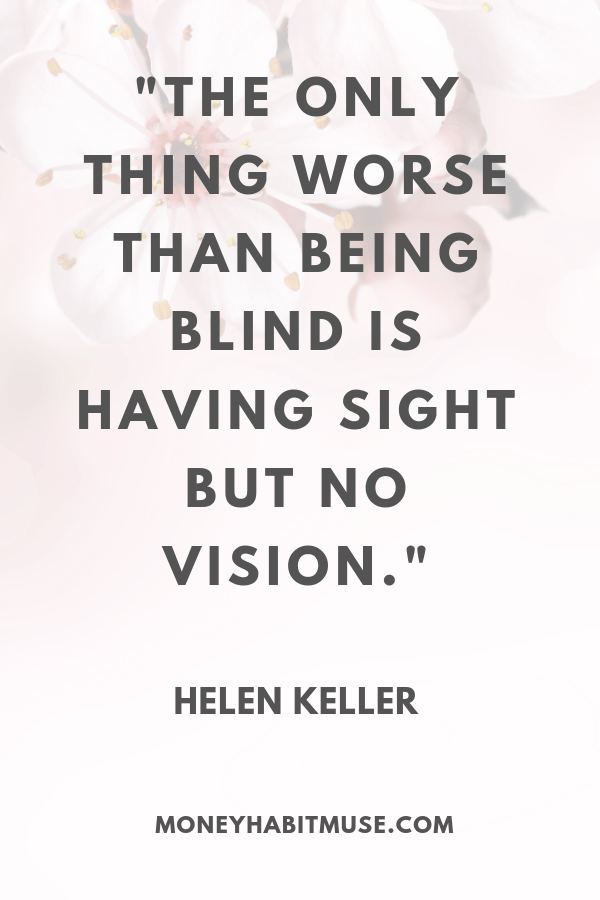 Helen Keller quote about beyond sight