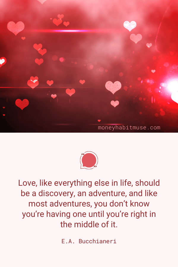 E.A. Bucchianeri quote about the adventure of love
