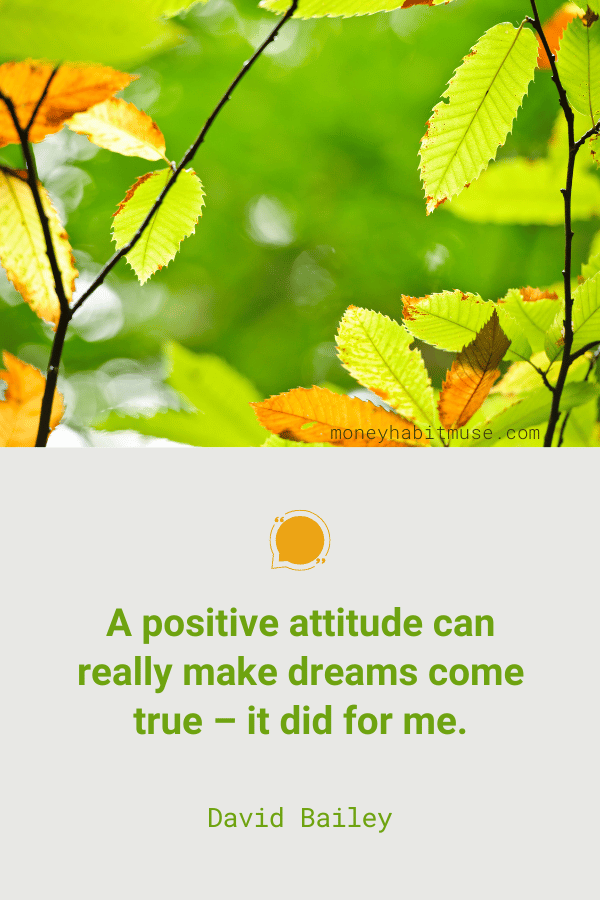 David Bailey quote about the power of positive attitude in change