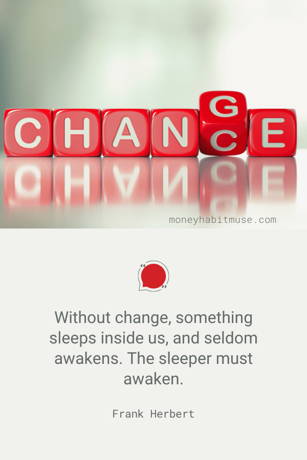 Frank Herbert quote about the power of awakening in change