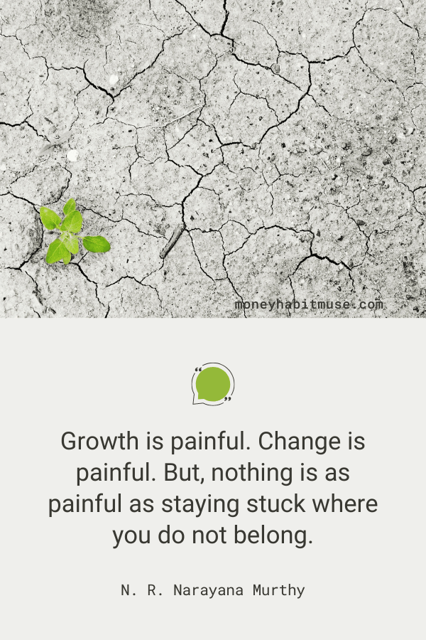 N R Narayana Murthy quote about change as a catalyst for growth
