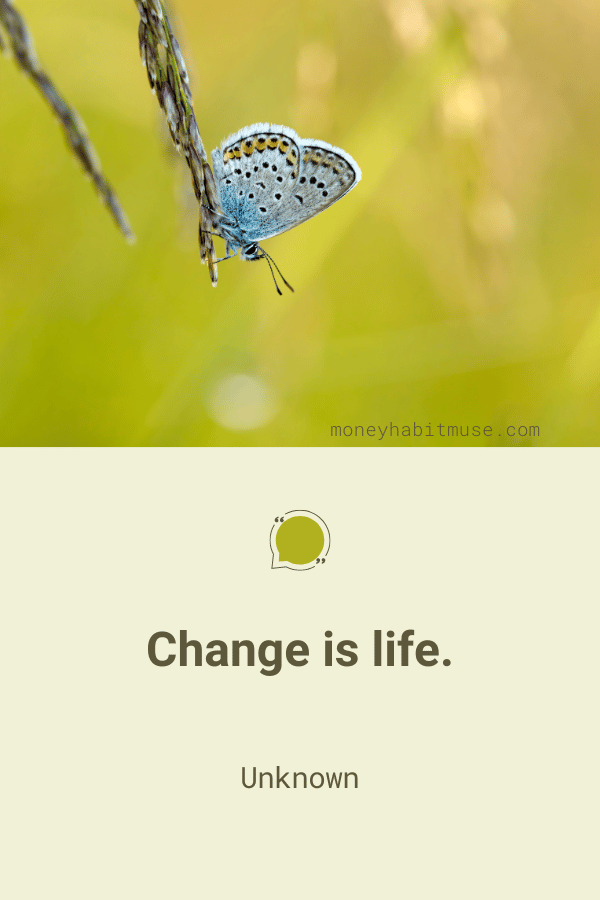 Unknown short quote about the essence of change