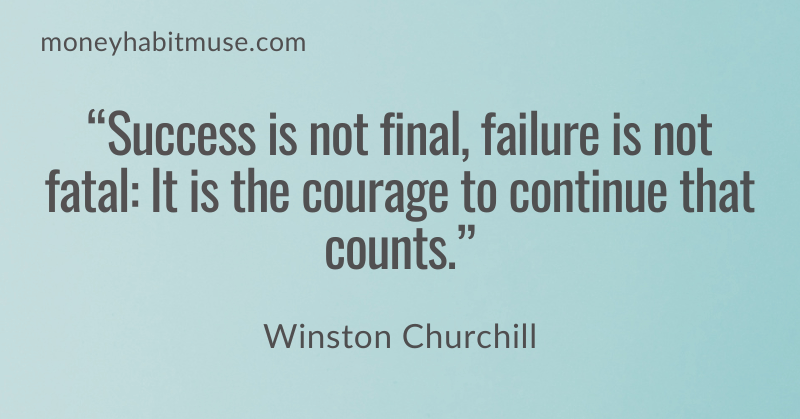 Winston Churchill quote about the courage to continue traits of successful people