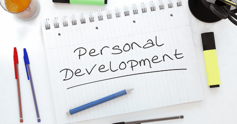 Text "Personal Development" handwritten, symbolising personal development journey